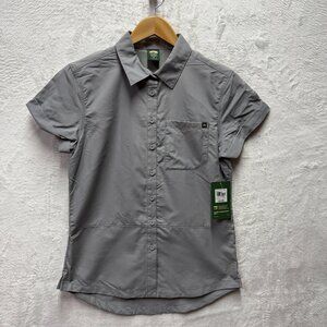 Eastern Mountain Sports Trailhead Woven Shirt Womens S Ultimate Gray Button Up